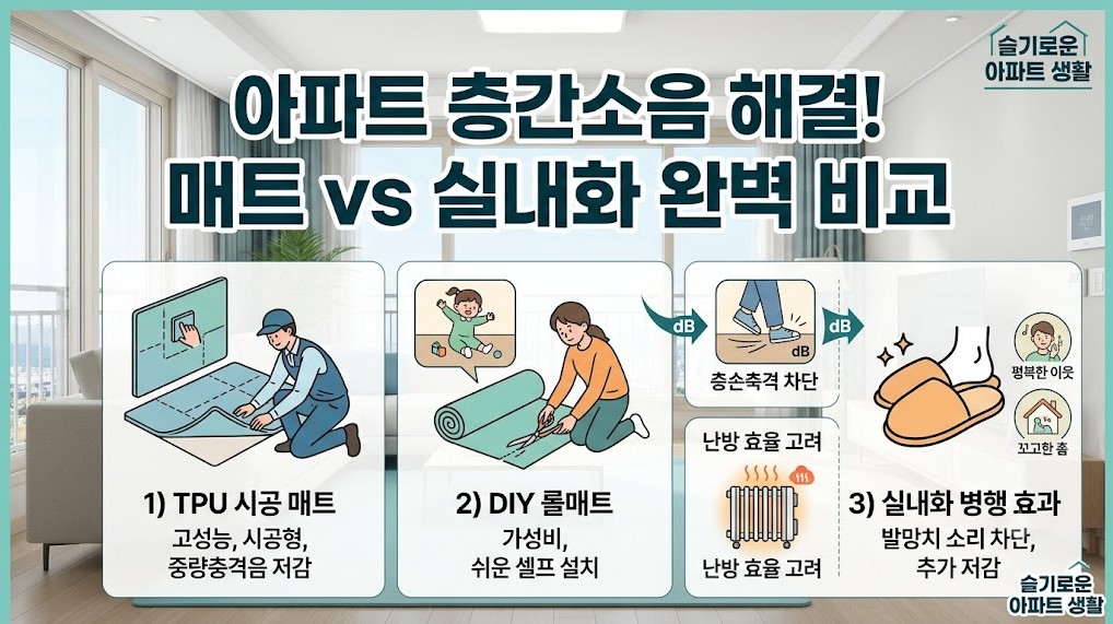 아파트 층간소음 매트 비교 슬리퍼 저감 효과