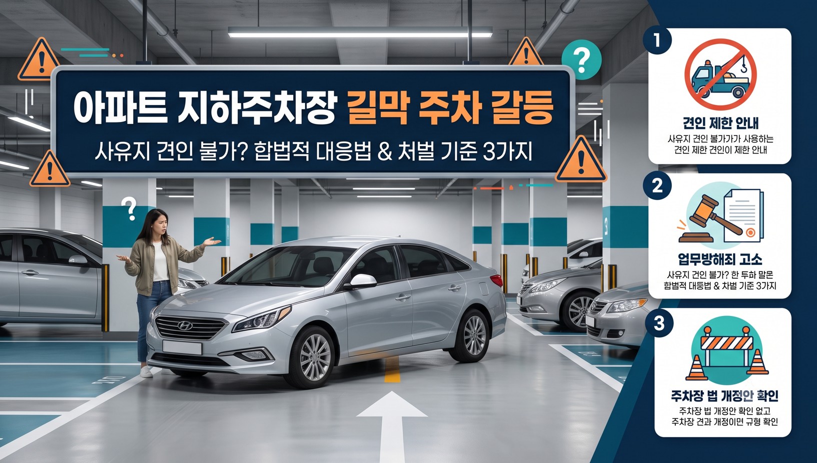 아파트 지하주차장 주차 갈등 해결법