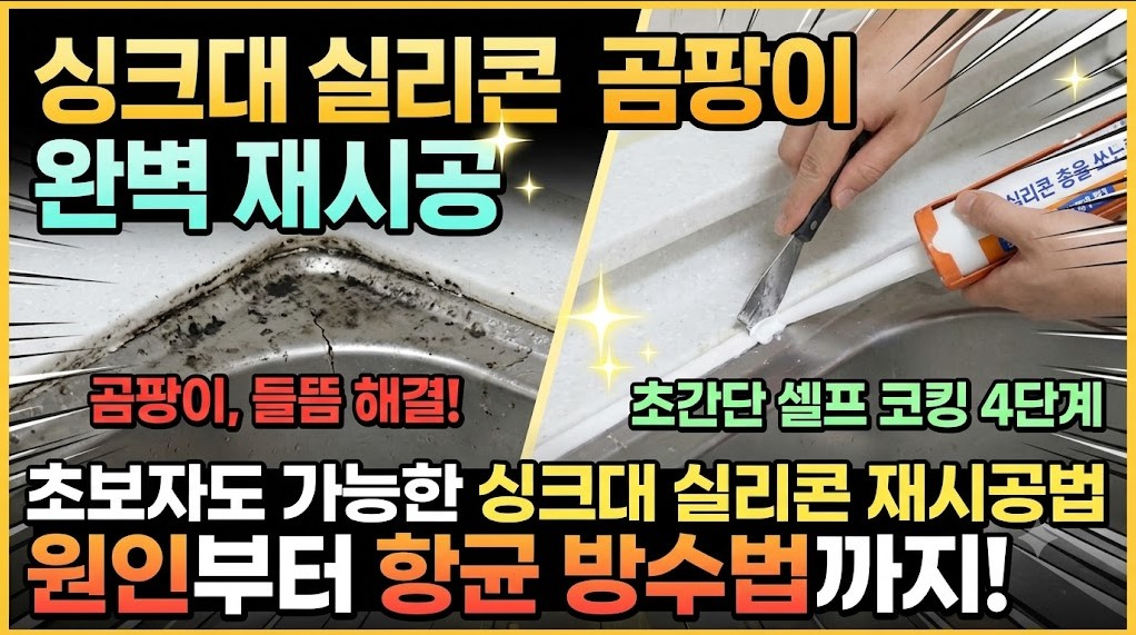 싱크대 실리콘 곰팡이 들뜸 원인